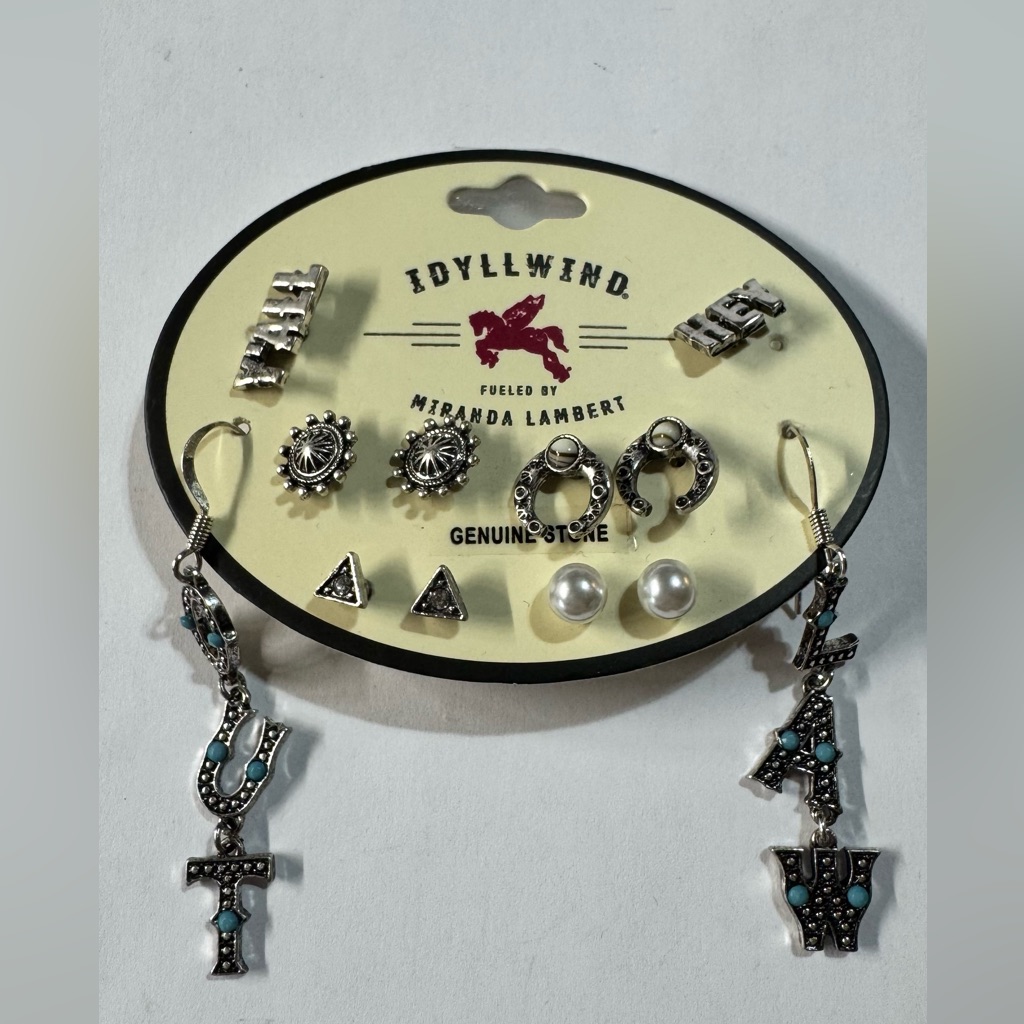 Idyllwind Silver And Turquoise Earring Set